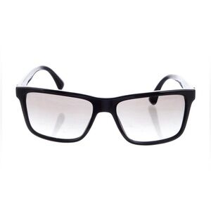 Prada SPR19S Black Square Sunglasses Rimless Gradient Lenses with Case